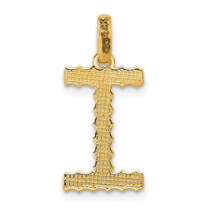 14K Gelbgold Fantasie Gedreht Buchstabe I