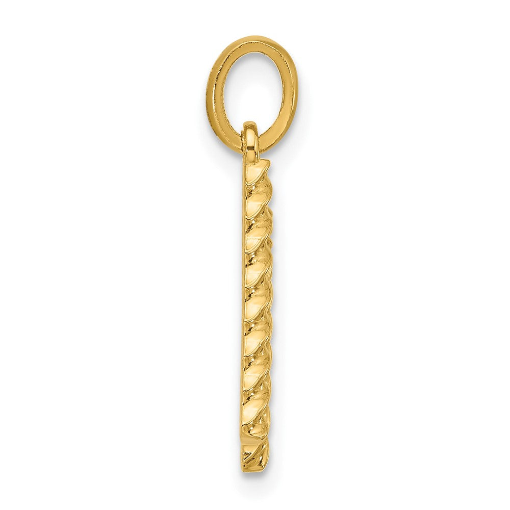 14K Gelbgold Fantasie Gedreht Buchstabe K