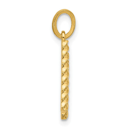 14K Gelbgold Fantasie Gedreht Buchstabe K
