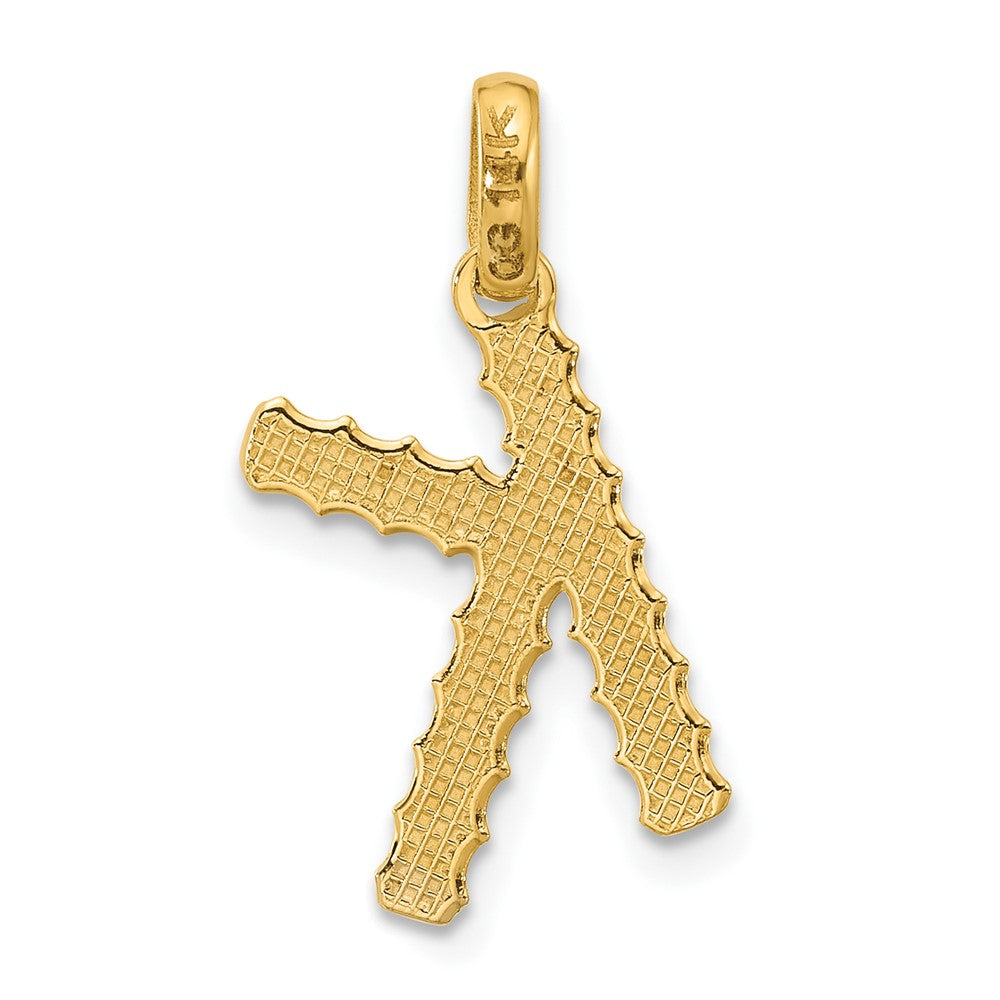 14K Gelbgold Fantasie Gedreht Buchstabe K