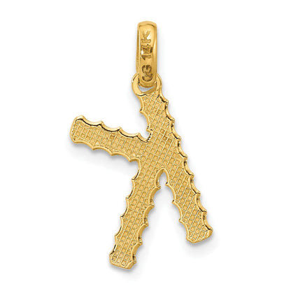 14K Gelbgold Fantasie Gedreht Buchstabe K