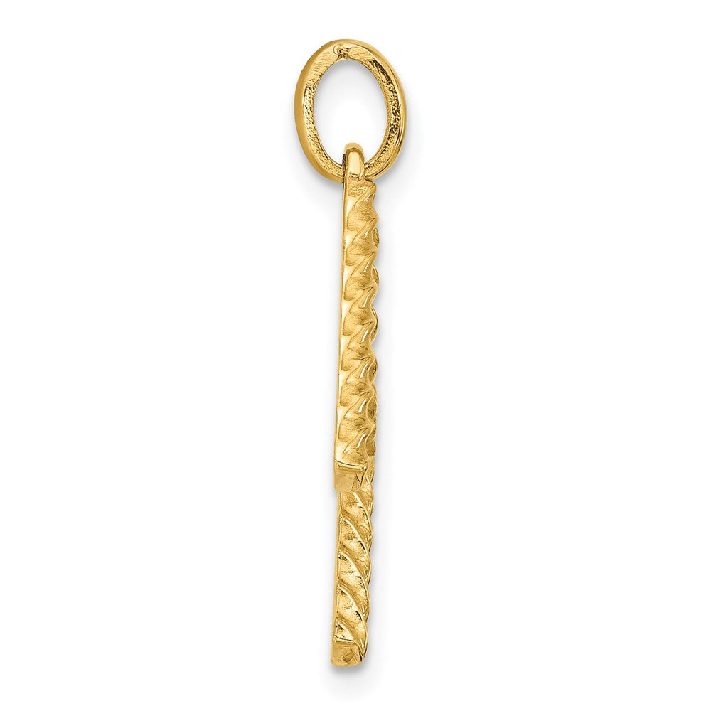14K Gelbgold Fantasie Gedreht Buchstabe M
