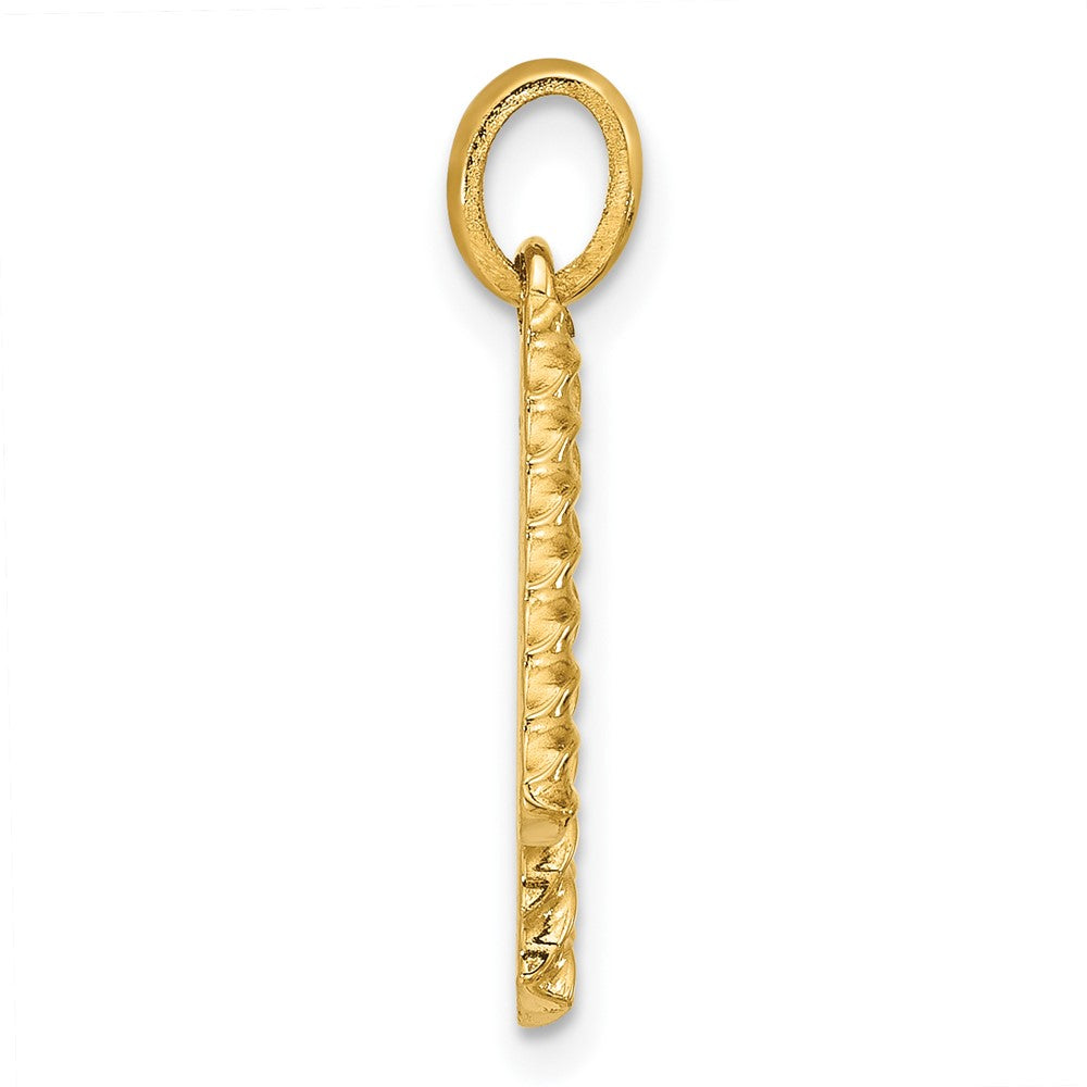 14K Gelbgold Fantasie Gedreht Buchstabe N