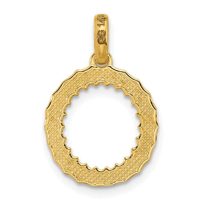 14K Gelbgold Fantasie Gedreht Buchstabe O