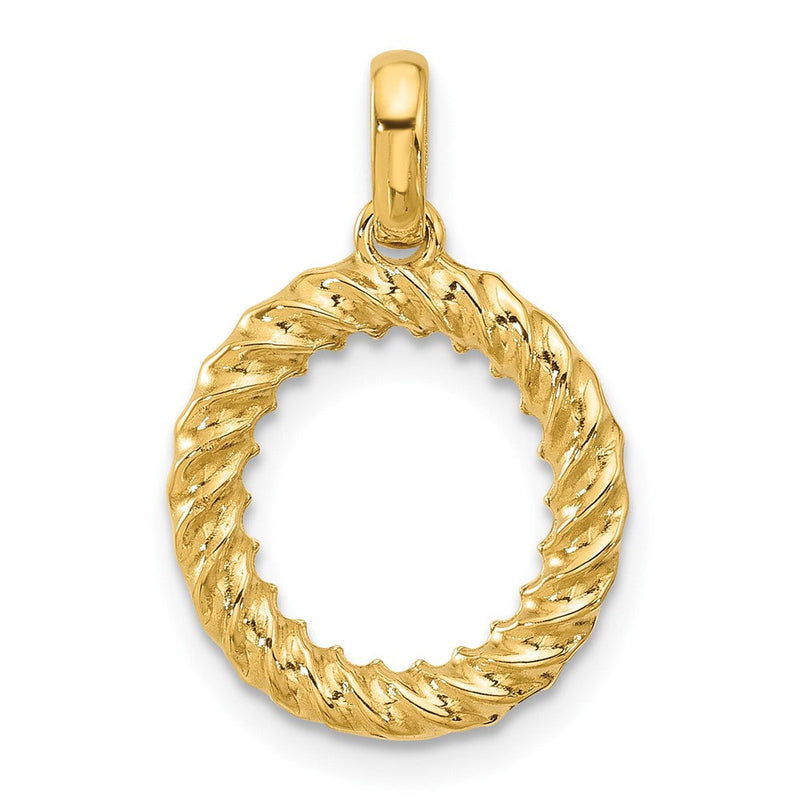 14K Gelbgold Fantasie Gedreht Buchstabe O