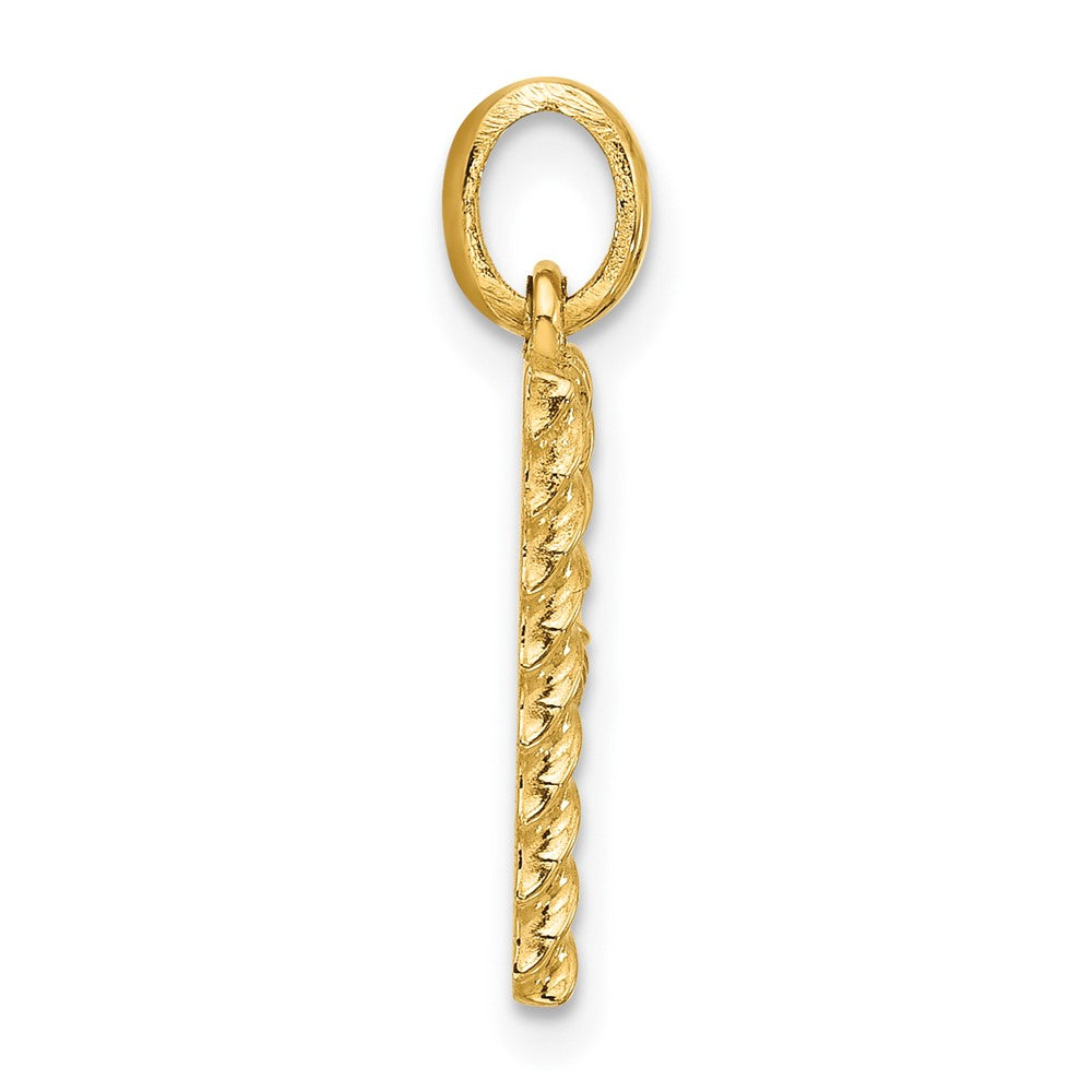 14K Gelbgold Fantasie Gedreht Buchstabe P