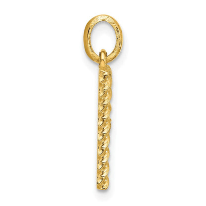 14K Gelbgold Fantasie Gedreht Buchstabe P