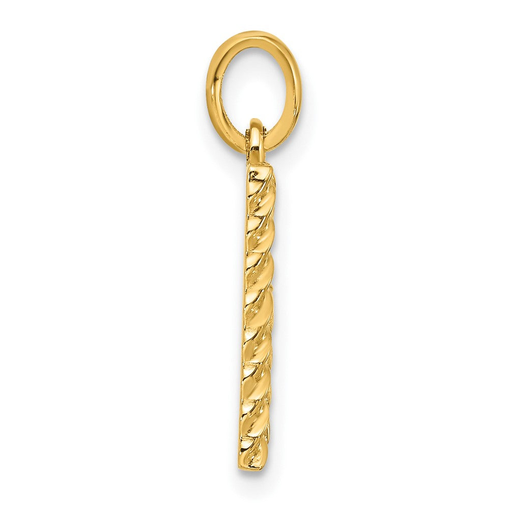 14K Gelbgold Fantasie Gedreht Buchstabe R