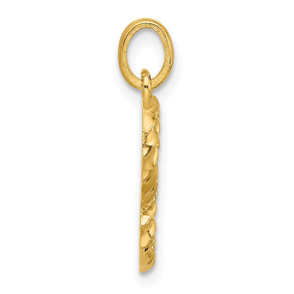 14K Gelbgold Fantasie Gedreht Buchstabe S