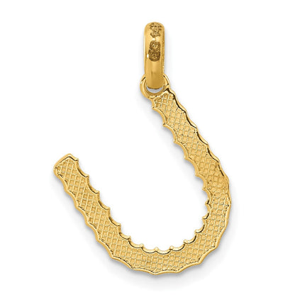14K Gelbgold Fantasie Gedreht Buchstabe U