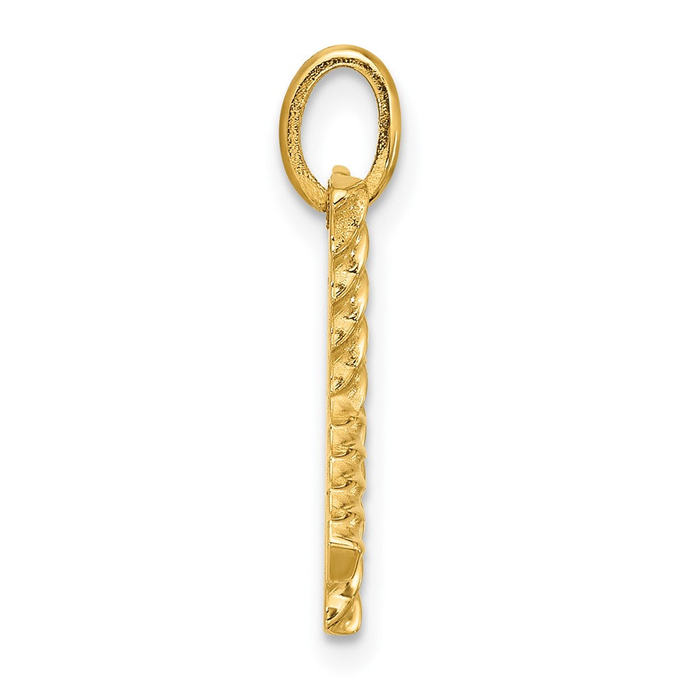 14K Gelbgold Fantasie Gedreht Buchstabe X