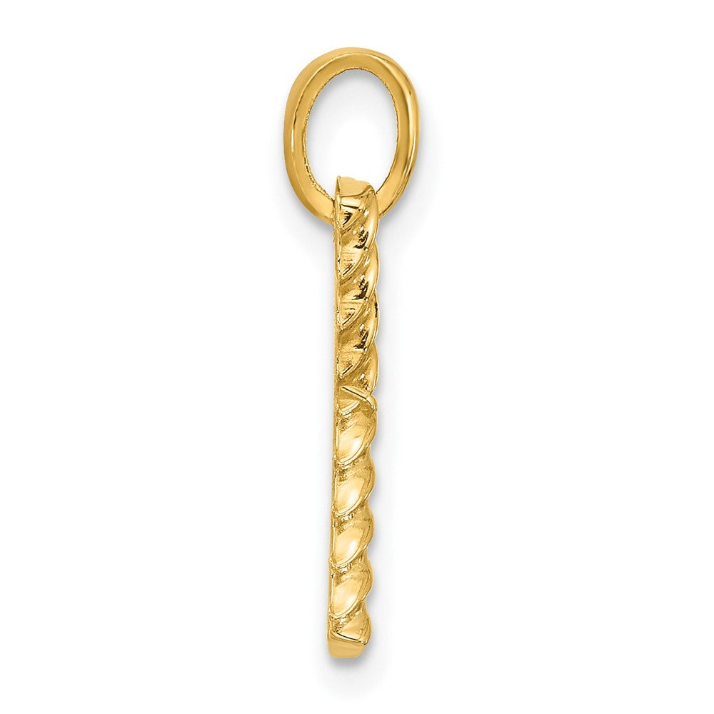14K Gelbgold Fantasie Gedreht Buchstabe Y