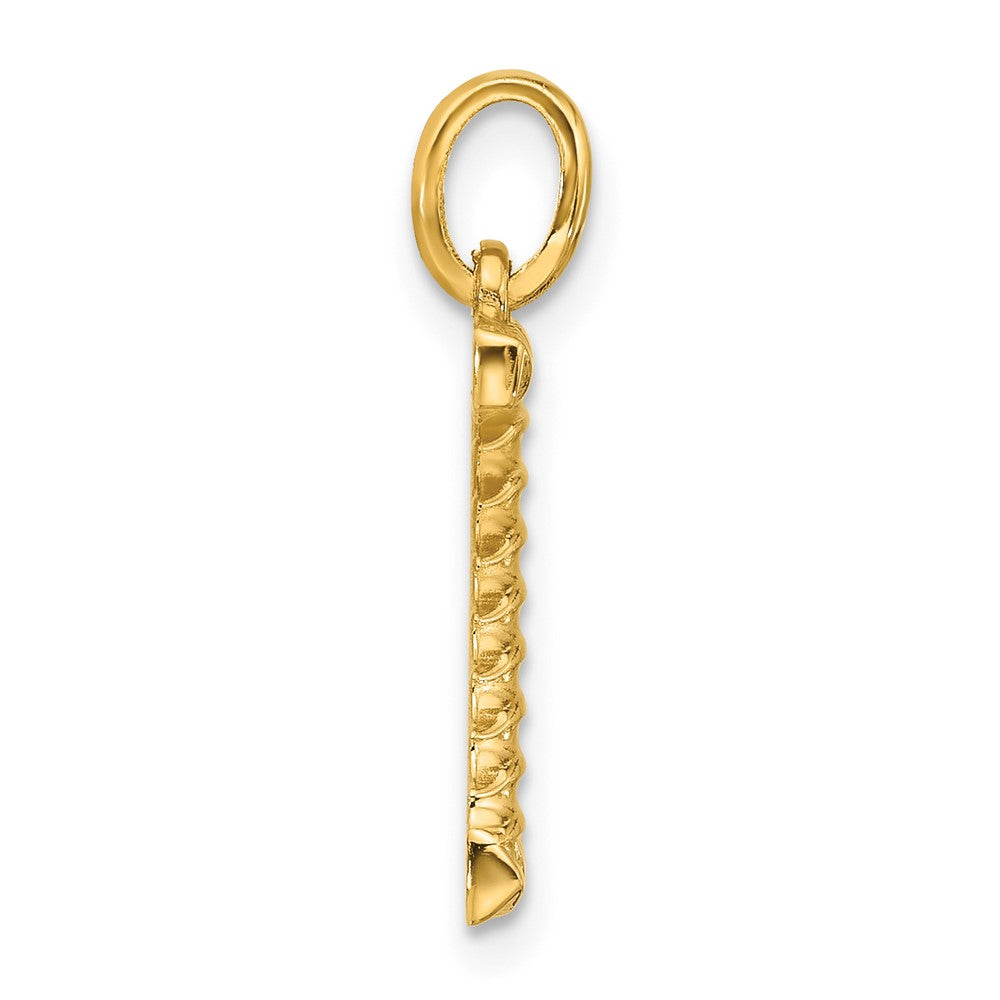 14K Gelbgold Fantasie Gedreht Buchstabe Z