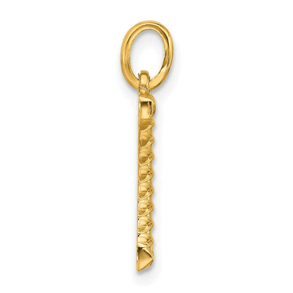 14K Gelbgold Fantasie Gedreht Buchstabe Z