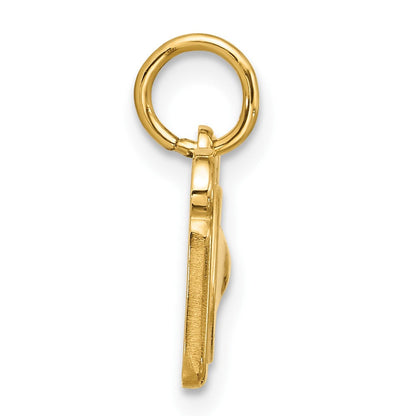 14K Gelbgold Emaillierter Fancy-Ei-auf-Toast-Charm