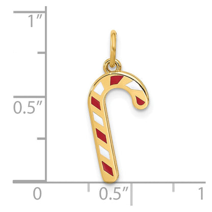 14K Gelbgold Fantasie Candy Cane