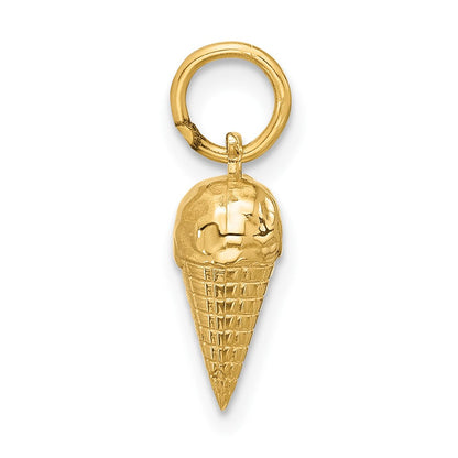 14K Gelbgold Fantasie Eis Cream Cone
