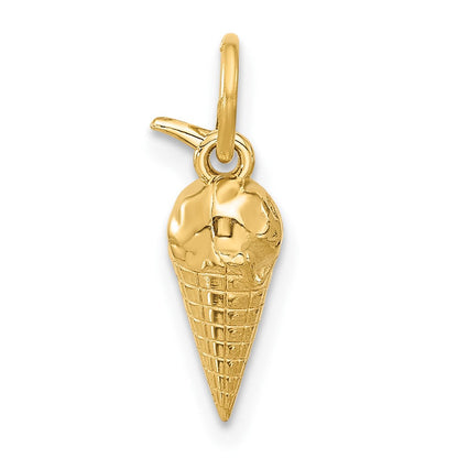 14K Gelbgold Fantasie Eis Cream Cone