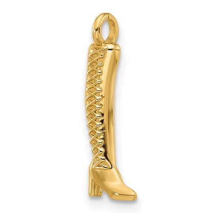 14K Gelbgold Fantasie Thigh Hoch Boot