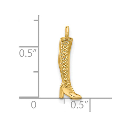 14K Gelbgold Fantasie Thigh Hoch Boot