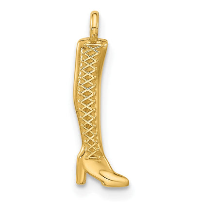 14K Gelbgold Fantasie Thigh Hoch Boot