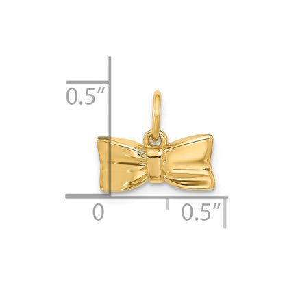 14K Gelbgold Fantasie Halb Hair Schleife