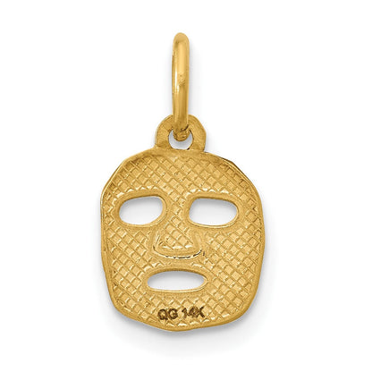 14K Gelbgold Fantasie Face Mask Charm