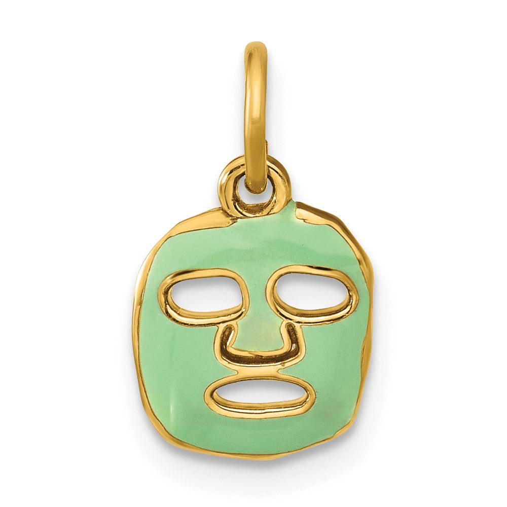 14K Gelbgold Fantasie Face Mask Charm