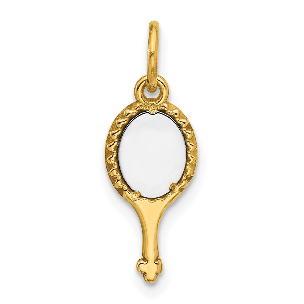 14K Bicolor Fantasie Hand Mirror Charm