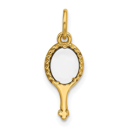 14K Bicolor Fantasie Hand Mirror Charm