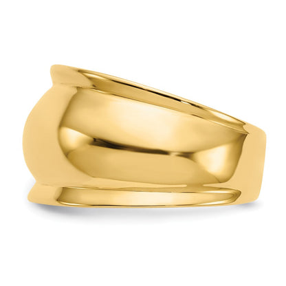 14K Gelbgold Polierter Bandring