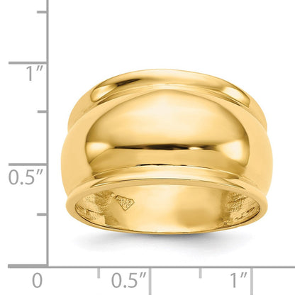 14K Gelbgold Polierter Bandring