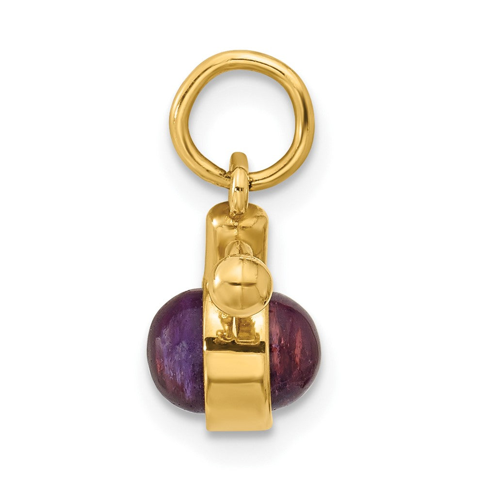 14K Gelbgold Fantasie Amethyst Cabochon Perfume Charm