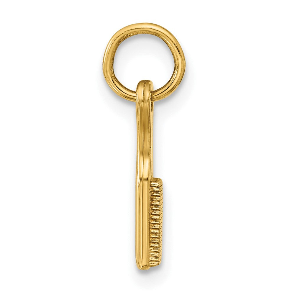 14K Gelbgold Fantasie Hairbrush Charm