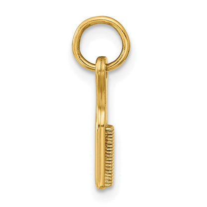14K Gelbgold Fantasie Hairbrush Charm