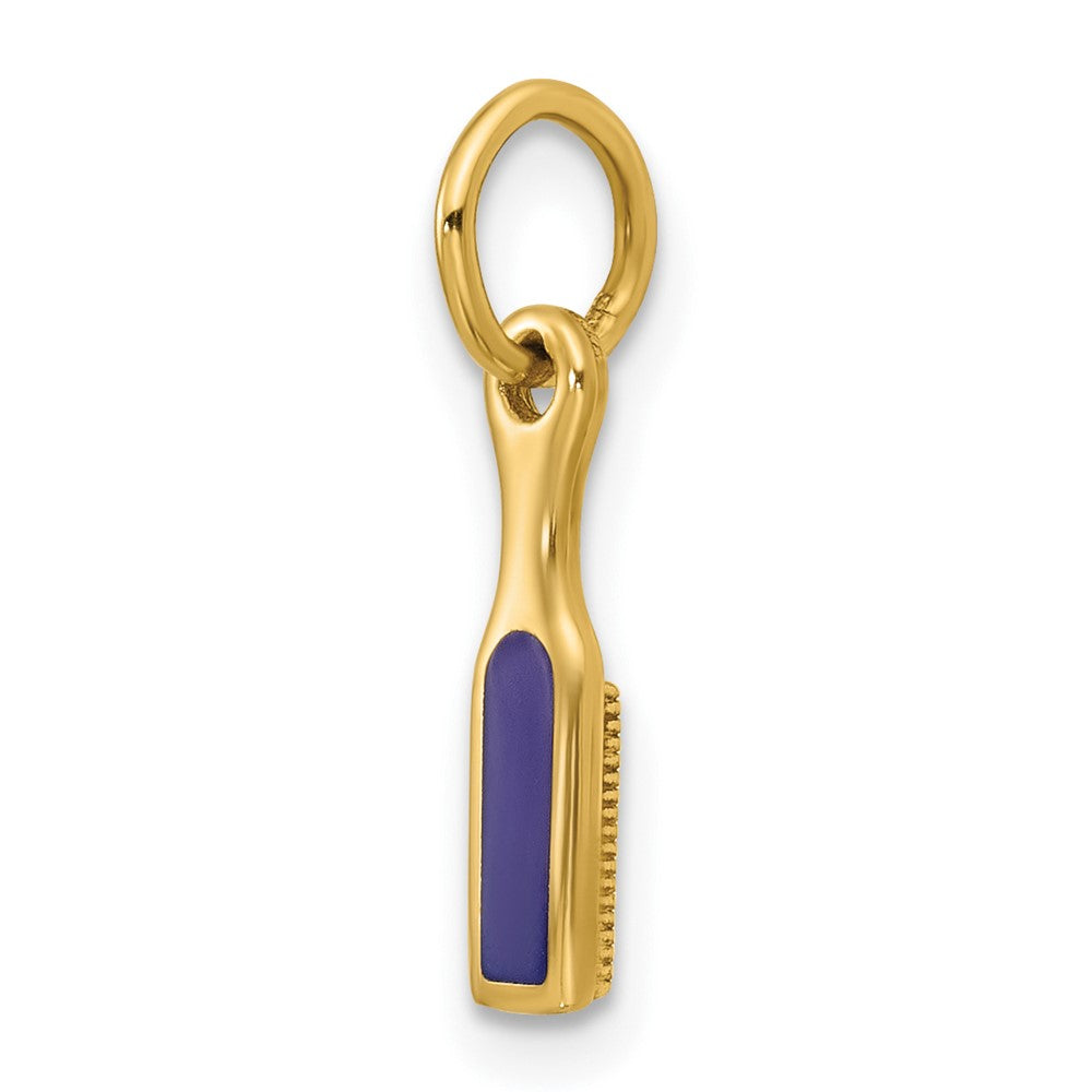 14K Gelbgold Fantasie Hairbrush Charm