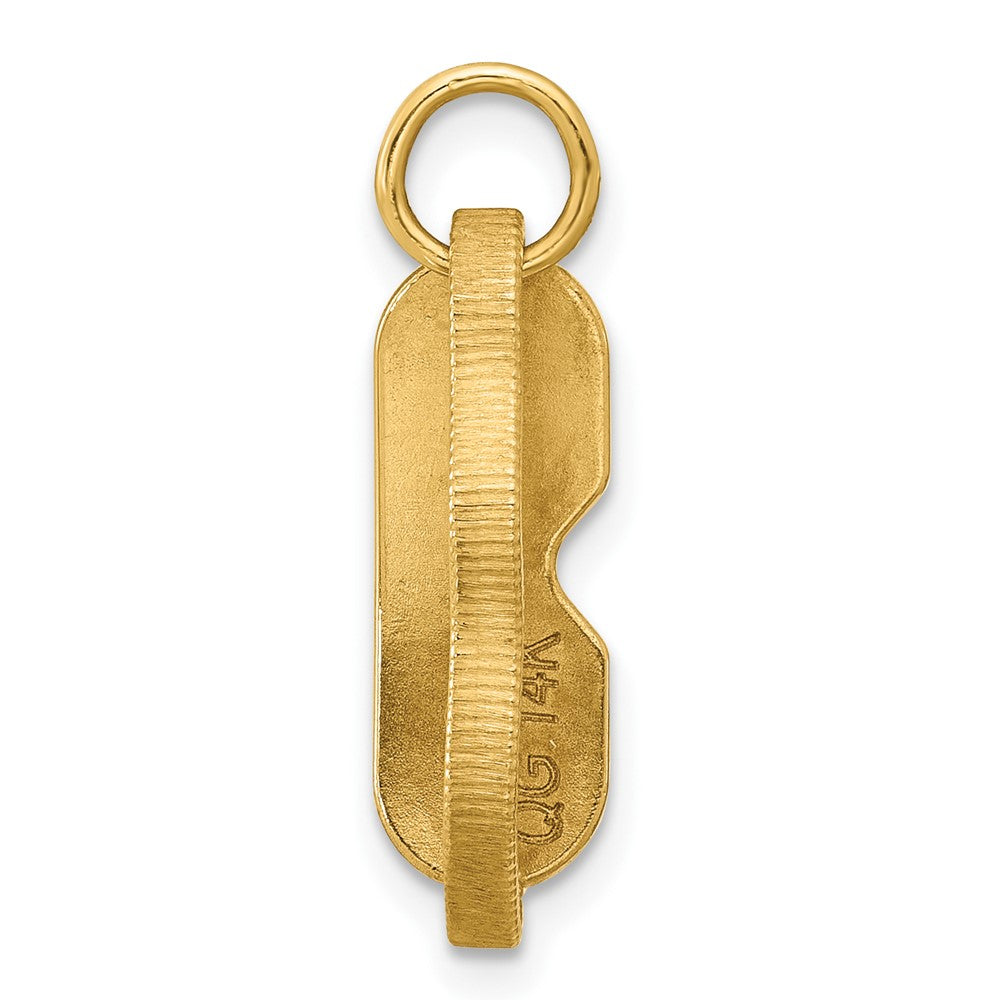 14K Gelbgold Sleep Mask Charm
