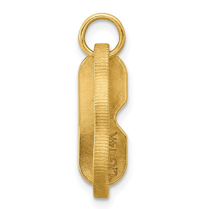 14K Gelbgold Sleep Mask Charm