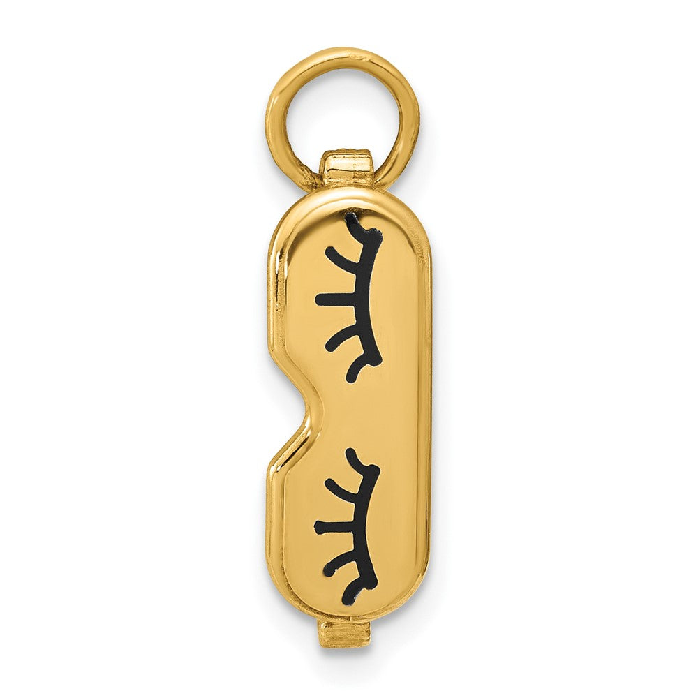 14K Gelbgold Sleep Mask Charm