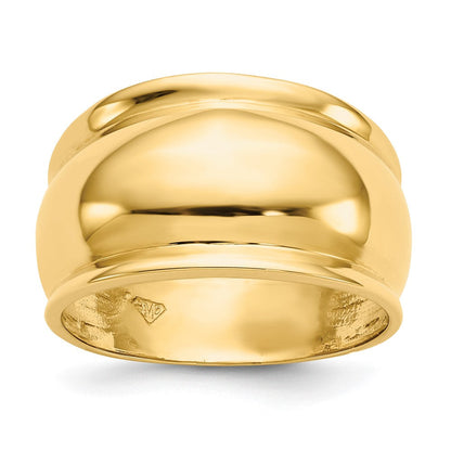 14K Gelbgold Polierter Bandring