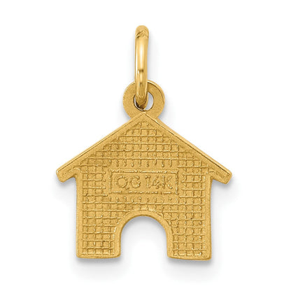 14K Gelbgold Hund House Charm
