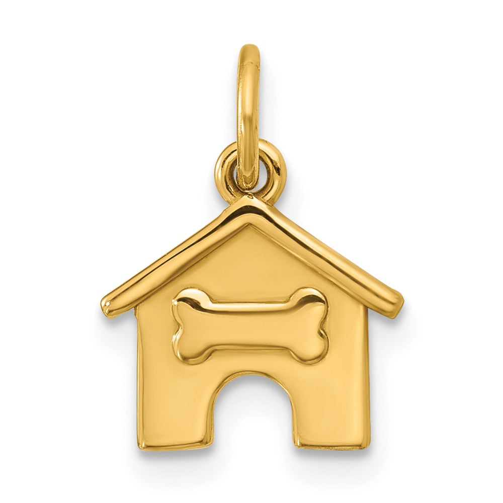 14K Gelbgold Hund House Charm