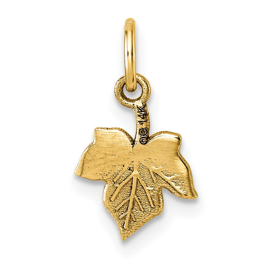 14K Gelbgold Poliert Blatt Anhänger
