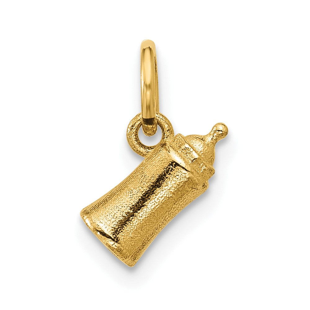 14K Gelbgold Poliert Baby Bottle Anhänger