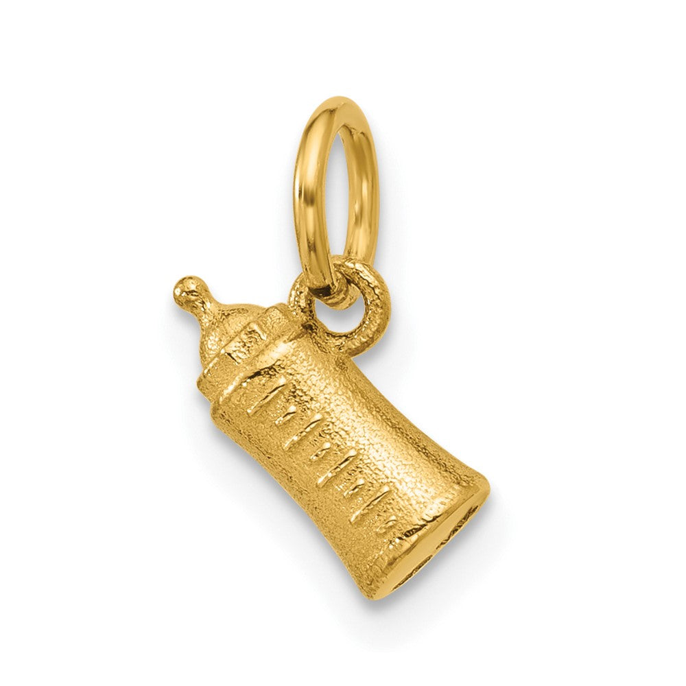 14K Gelbgold Poliert Baby Bottle Anhänger