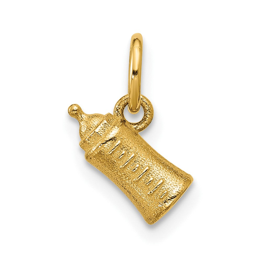 14K Gelbgold Poliert Baby Bottle Anhänger
