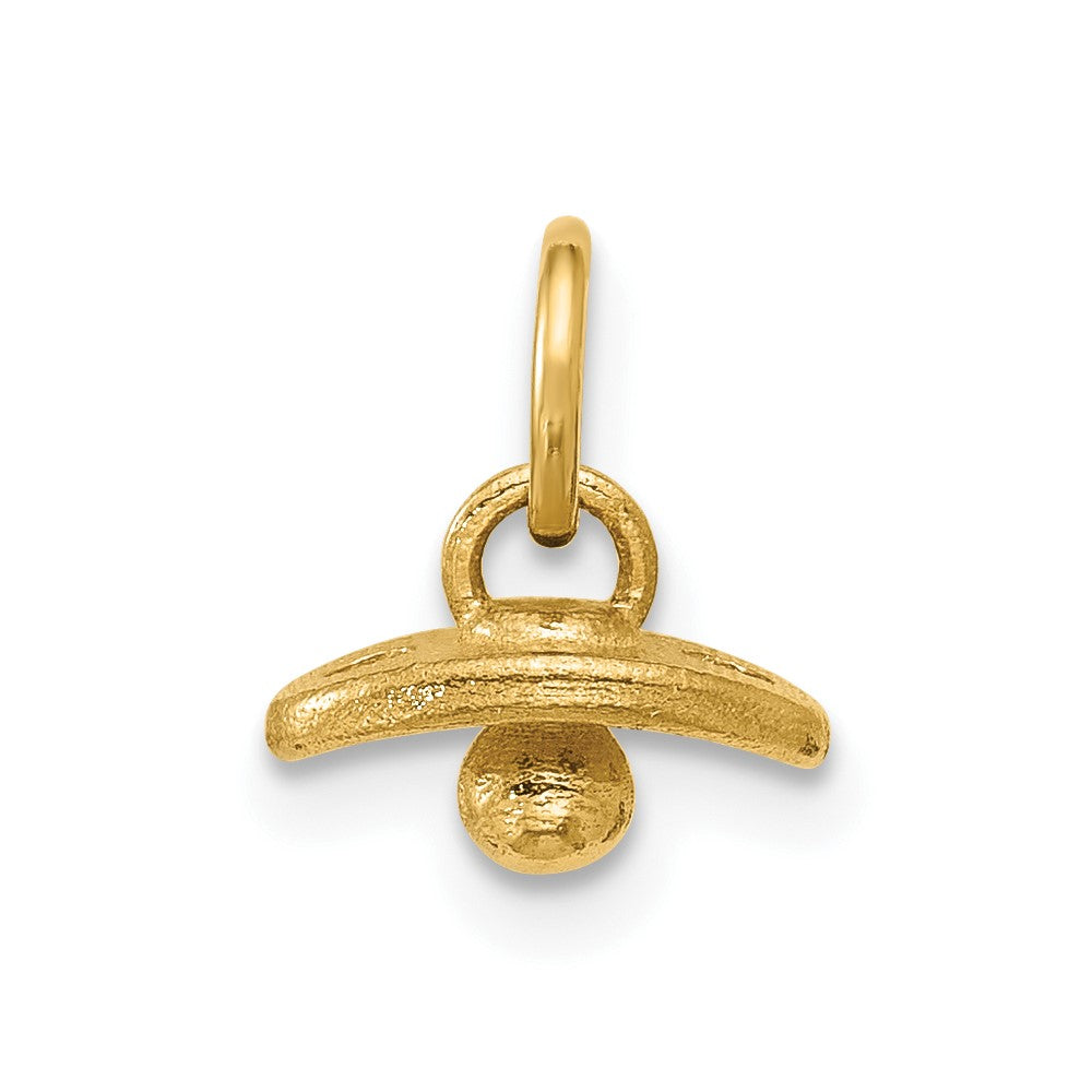 14K Gelbgold Poliert Baby Binky Anhänger