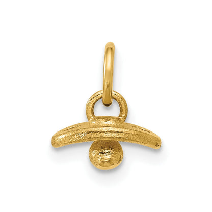 14K Gelbgold Poliert Baby Binky Anhänger