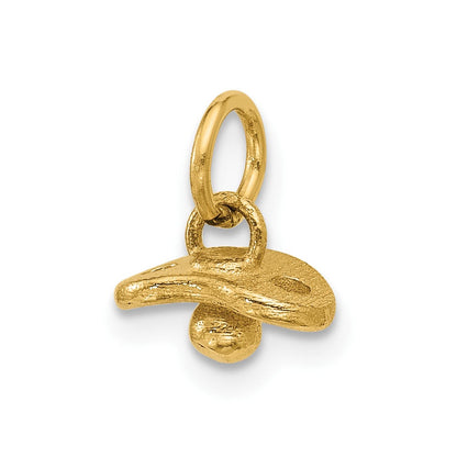 14K Gelbgold Poliert Baby Binky Anhänger