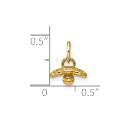 14K Gelbgold Poliert Baby Binky Anhänger